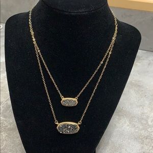 Druzy 2 tier Necklace